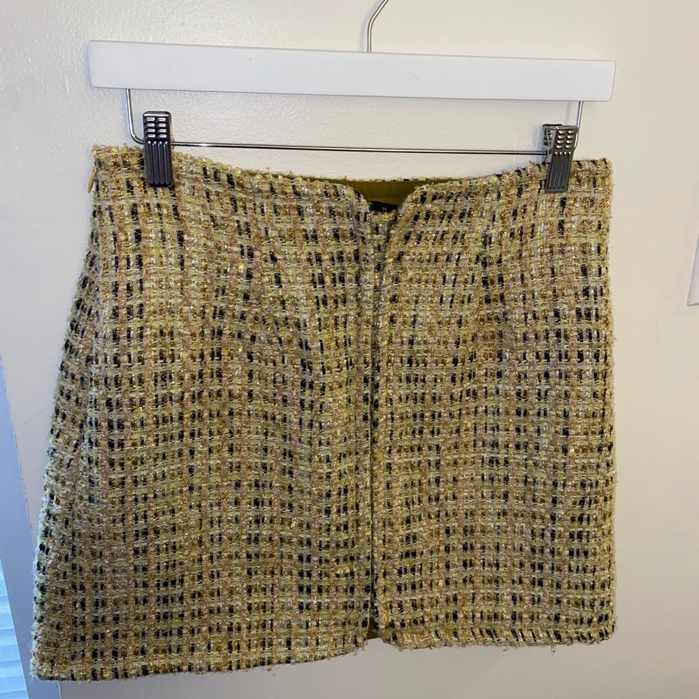 Green Plaid Mini Skirt